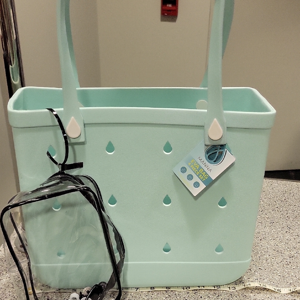 Manna Mint Green Teardrop Tote Bag for Women